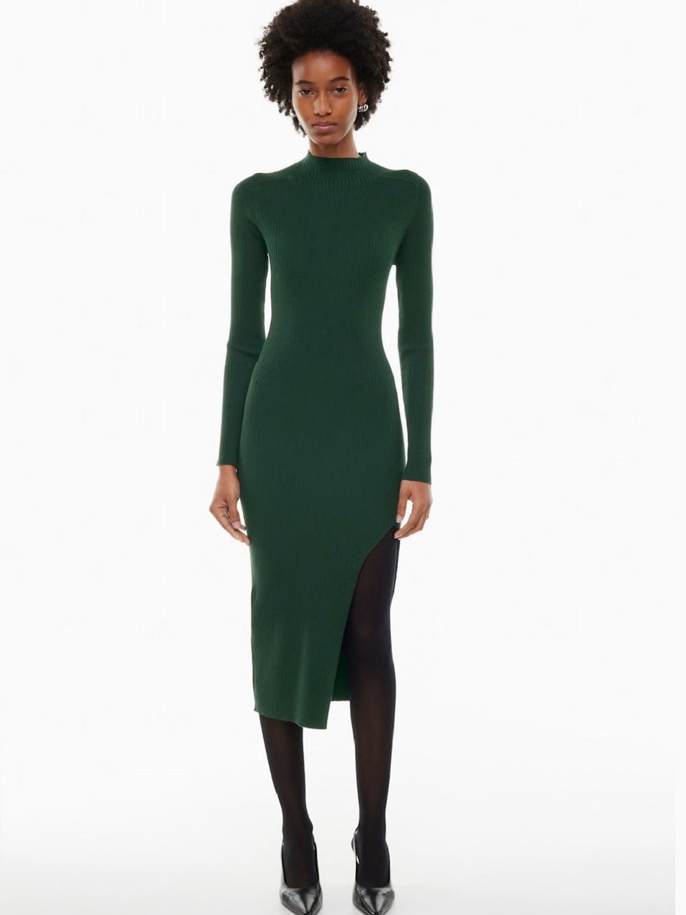 Wilfred Alchemy Knit Mockneck Sweater Dark Green Dress